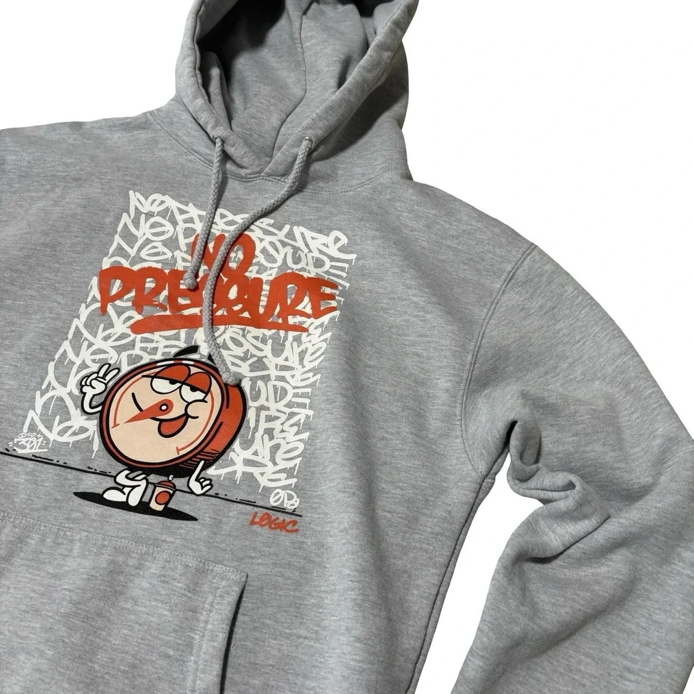 Logic No Pressure Long Sleeve‎ Pullover Hoodie Album Promo, Men's Medium 21.5x27